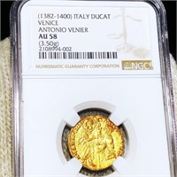 1382-1400 Italian Gold Ducat NGC - AU58