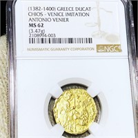 1382-1400 Greece Gold Ducat NGC - MS62
