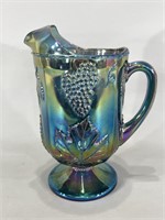 Carnival Glass Pitcher -Grape Motif