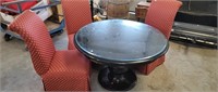 Glass Top Dining Table w/3 Chairs