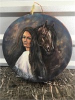 Oil Painting On Leather Drum