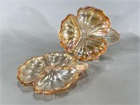 Marigold Luster Relish Dishes -Flower Shaped