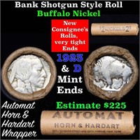 Buffalo Nickel Shotgun Roll in Old Bank Style 'Aut