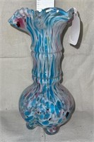 Confetti splattered glass vase