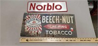 Vintage Signs for Norblo and Beech-Nut Tobacco