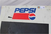 Vintage Pepsi Menu Sign