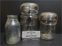 Vintage Glass Bottle Containers (3)