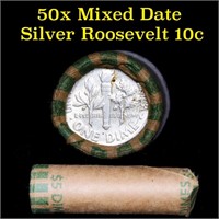 Roll of 50 Mixed Date Roosevelt Dimes