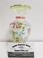 6.5" Vase Hand Painted Flowers