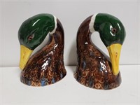 Hand Painted Duck Heads about 7"