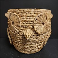 Large Owl Water Hyacinth Basket