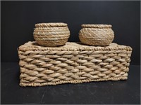 (3) Water Hyacinth Baskets