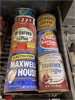 coffee tins Maxwell house one or two Sanborn TURK