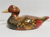 Bisque Enamle Covered Duck 11"