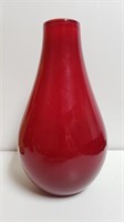 10.5" Blown Glass Red Vase