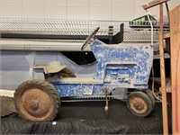 vintage blue ford pedal tractor all works