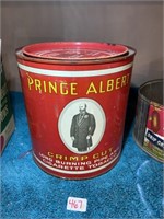 Prince Albert cream cut tobacco tin with lid