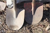 2 Wood Handle Shovels