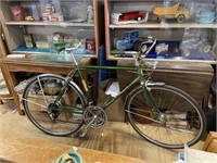 vintage Schwinn varsity bike with lamp and