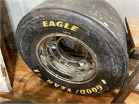 Eagle Goodyear # 1 white tire on five hole rim
