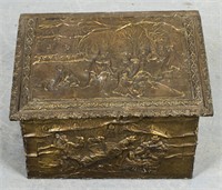 Renaissance Style Repousse Brass Box
