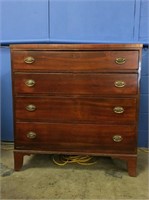 Antique 4 Chest Drawer Wooden Dresser