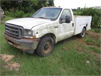 '02 Ford F350 utility bed, gas, condition unknown