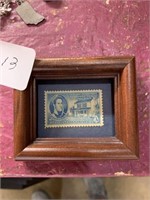 Framed US postage stamp Indiana territory