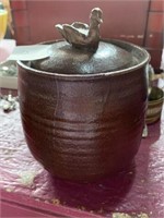 Woolever Clay canister with duck lid