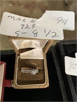 Engagement style ring Marked 925 size 8 1/2
