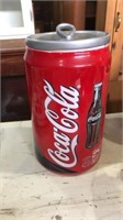 2001 Coca Cola can cookie jar 10.5 inches tall