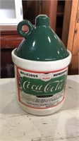 Coca Cola jug cookie jar 10 inches tall