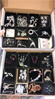 Lot of fashion jewelry sets in boxes