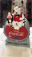 2001 Coca Cola cookie jar polar bear and penguin