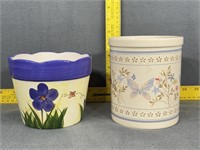 Floral and Butterfly Pots