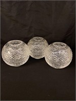 Waterford Crystal 6 inch Rose Bowl 3 pc