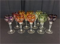 Set of German Crystal Hock Glasses