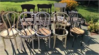 10 chair lot.  5 parlor chairs and 5 other misc