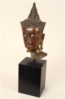 17th/18th Century Thai Bronze Buddha Head,
