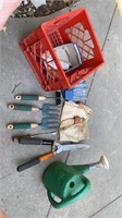 Gardeners tote, 2 or gloves, apron, shears,