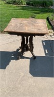 East lake walnut parlor table top is shot, could