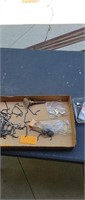 Lot of hooks door stoppers screws and nails