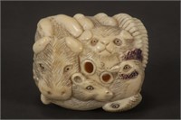 Japanese Meiji Period (1868-1912) Ivory Netsuke,