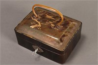 Japanese Tortoiseshell and Lacquer Lidded Box,