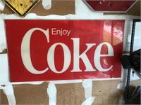 Plastic Coke sign