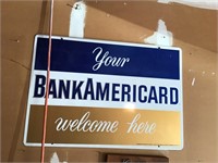Bank card sign