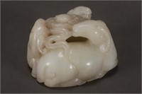 Chinese White Jade Figure Group,