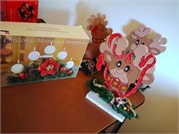 Decorative wood reindeer and Christmas