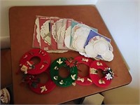 Large lot of paper doilies, and round hanging