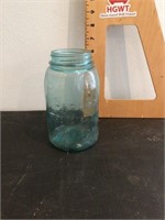 Blue mason jar